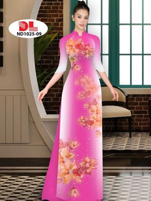 Vải Áo Dài Hoa In 3D AD ND1025 25